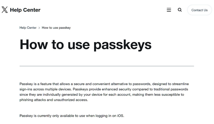 环县苹果维修店铺分享iOS用户如何通过通行密钥(Passkey)登录 