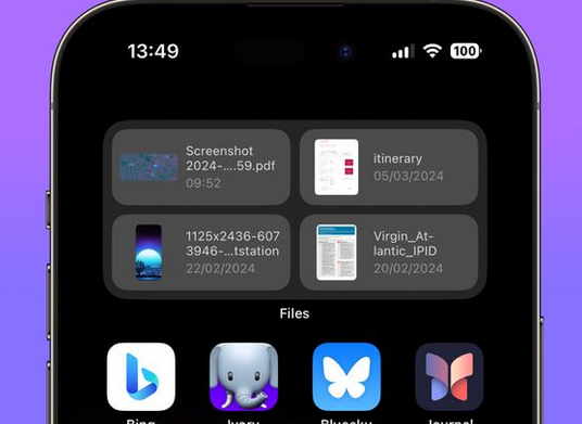 环县苹果屏幕维修分享iPhone主屏幕快速访问最近的文件 